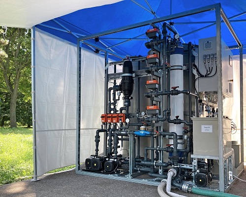 Installed HERON equipment - a small capacity water treatment unit 
