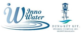 A képen az Inno-Water Zrt. és a Fővárosi Vízművek Zrt. leányvállalata, a DUNA-KÚT Kft. logója látható.