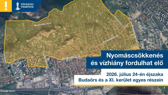 Az illusztráció egy térkép, amin a július 24-én várható, nyomáscsökkenéssel és vízhiánnyal érintett területeket jelöltük.