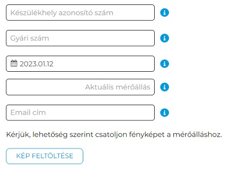 Online ügyfélszolgálatunkon a megadott mezőkbe kell beírni az adatokat, illetve kérjük, lehetőség szerint csatoljon fényképet a mérőálláshoz.