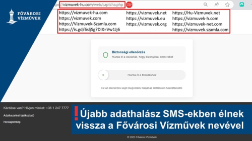 A képen a hamisított adathalász honlapokról készítettünk egy képernyőfotót.